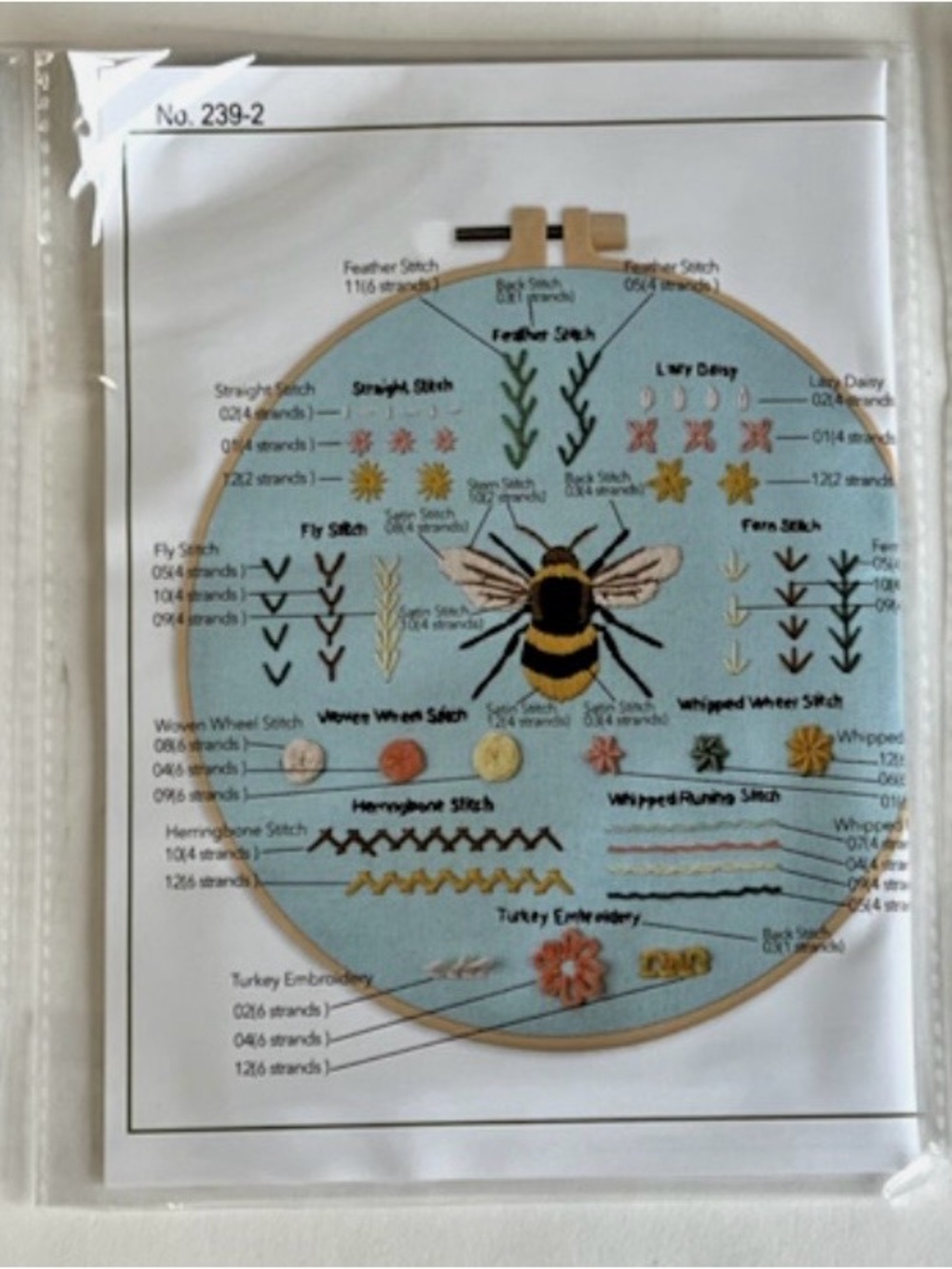 Myfelicity 3 Embroidery Kit Beginners Learning Embroidering Hoop & Video - Picture 3 of 6